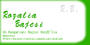 rozalia bajcsi business card